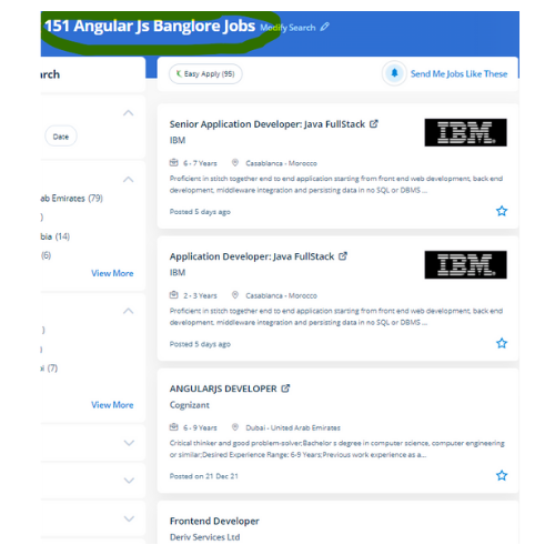 Angular JS internship jobs in Cologne