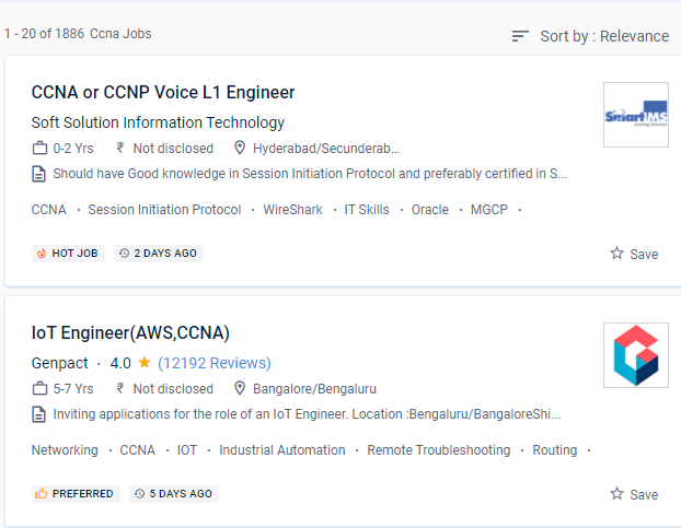 CCNA internship jobs in Hanover