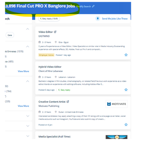 Final Cut Pro X internship jobs in Bremen