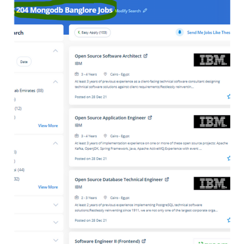 MongoDB internship jobs in Bremen