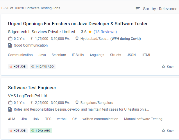 Software Testing internship jobs in Hanover